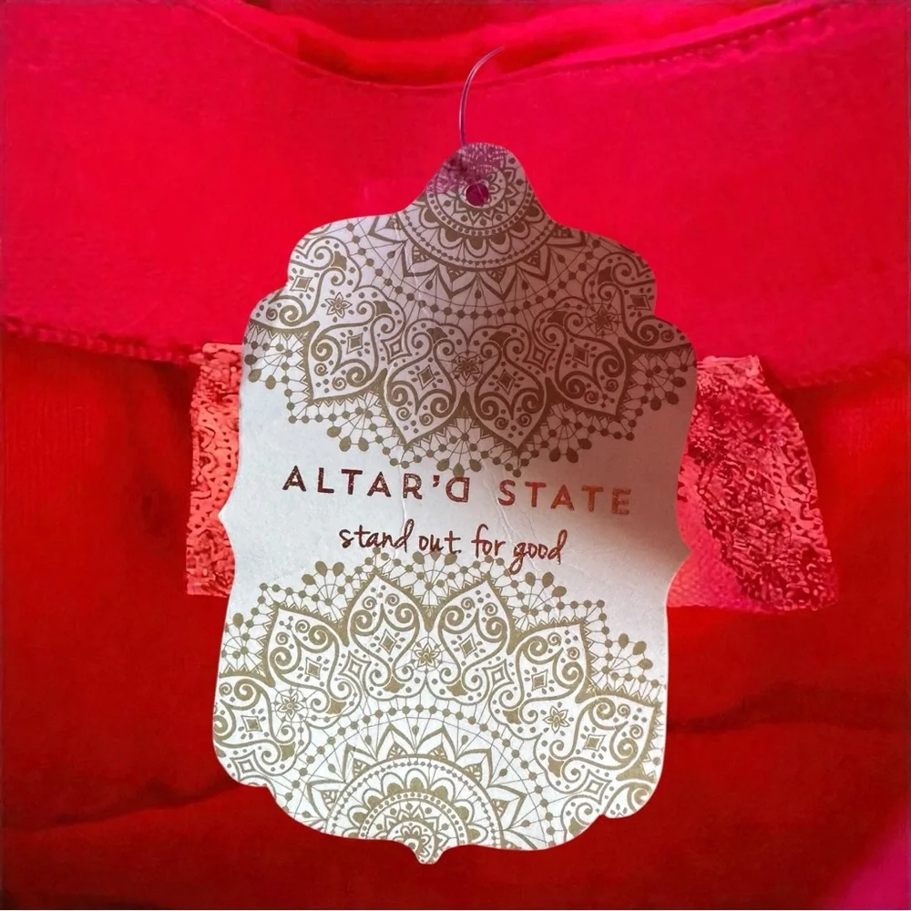 Altar’d State Daria Hot Pink Tulle Dress Size XL NWT - Picture 8 of 11